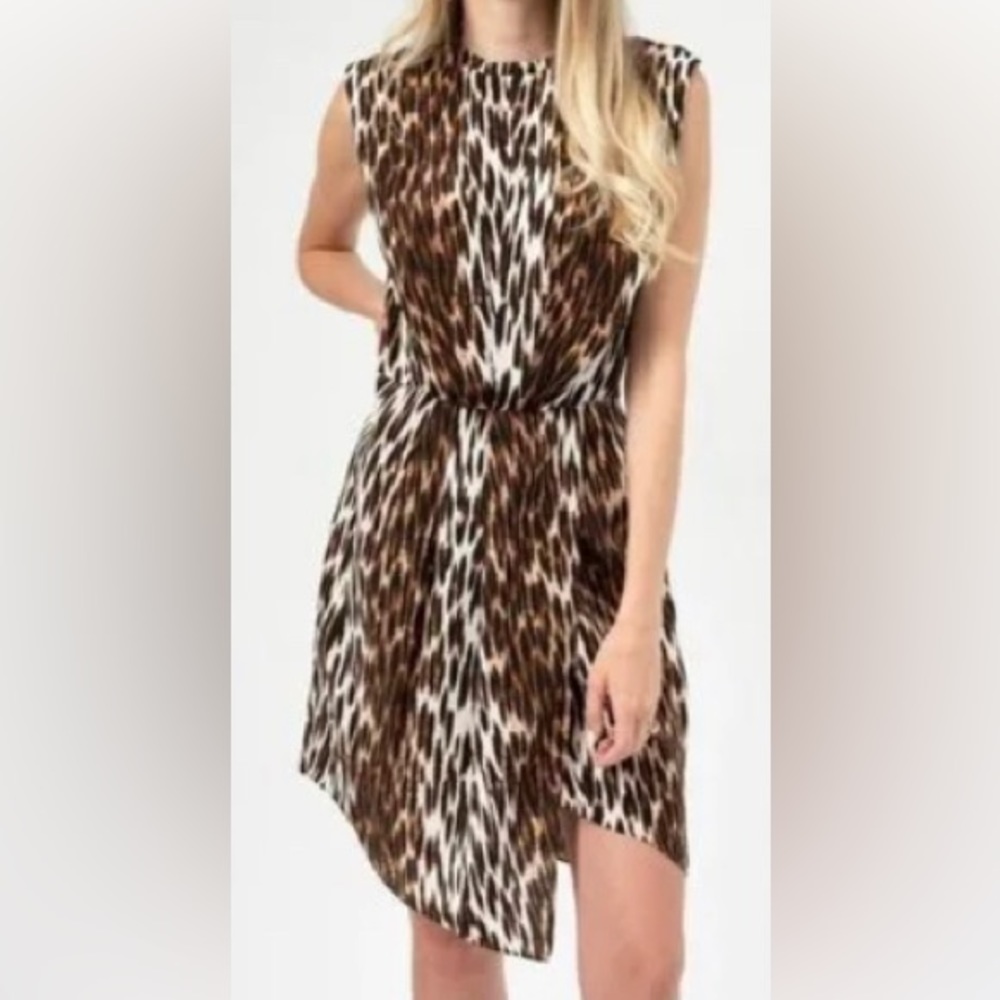 L’agence leopard print asymmetrical dress